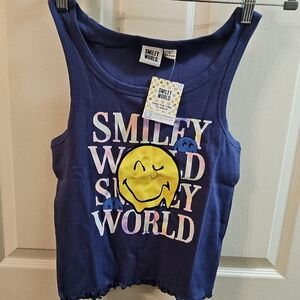 Smiley World Blue Tank Top